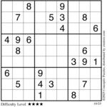 Conceptis Classic Sudoku for Oct 25, 2025