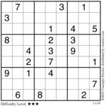 Conceptis Classic Sudoku for Nov 19, 2025