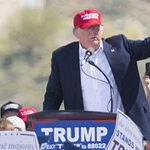 On Top of the Tiger, Trump Smells Victory