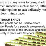 Add Shading for Your Patio and Deck
