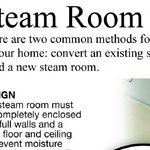 Relax in Your Home Steam Room